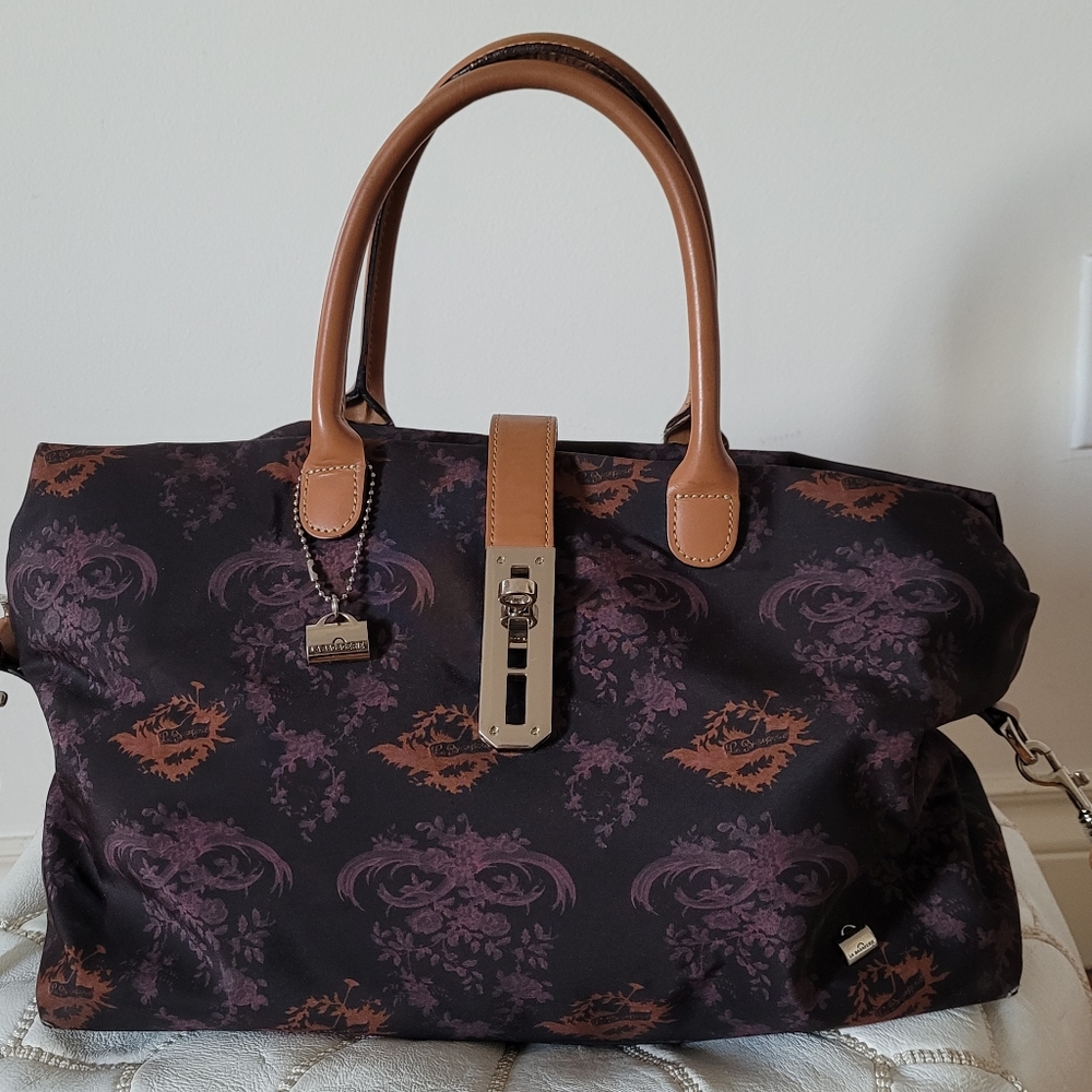 La Bagagerie nylon bag with leather handles